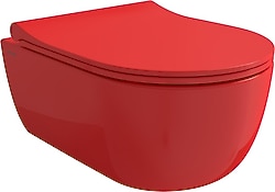 Bocchi V-Tondo Rimless 1416-019-0128 Kırmızı Asma Klozet