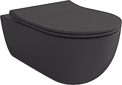 Bocchi V-Tondo Rimless 1416-020-0128 Mat Antrasit Asma Klozet