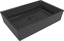 Bocchi Vessel 1172-005-0125 56 cm Parlak Siyah Tezgah Üstü Lavabo