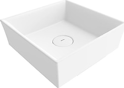 Bocchi Vessel 1173-002-0125 38 cm Mat Beyaz Tezgah Üstü Lavabo