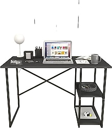 Bofigo 60x120 cm 2 Raflı Antrasit Çalışma Masası