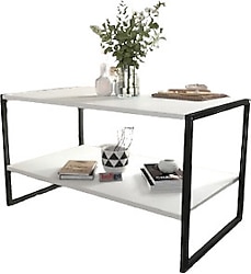 Bofigo Metal Raflı Dikdörtgen 50x90 Orta Sehpa