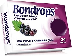Bondrops Kara Mürver ve C Vitaminli 24'lü Pastil