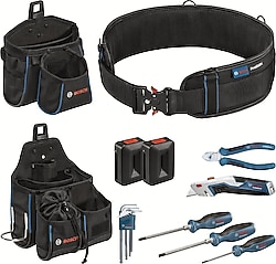 Bosch 1600A02H5C 3'lü 6 Parça Bez Bel Takım Çantası