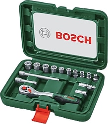 Bosch 1600A03EG1 1/4" 15 Parça Cırcırlı Lokma Seti