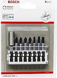 Bosch 2608522326 Impact Control 8 Parça Vidalama Bits Uç Seti