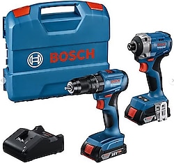 Bosch GDR 18V-215 + GSB 185-Li Çift Akülü 2 Ah Elektrikli El Aletleri Seti