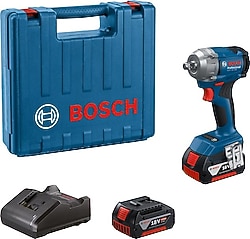 Bosch GDS 18V-350 Çift Akülü 4 Ah Darbeli Somun Sıkma Makinesi