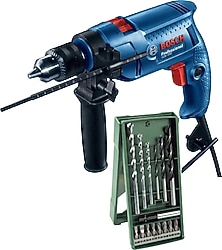 Bosch GSB 550 550 W Darbeli Matkap + 15 Parça Matkap Vidalama Ucu Seti