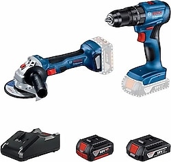 Bosch GWS 180-LI + GSB 185-LI 18 V Çift Akülü 2+4 Ah Elektrikli El Aletleri Seti