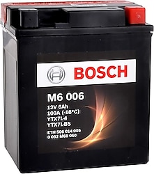 Bosch M6 006 12 V 6 Ah 100 A EN Motosiklet Aküsü