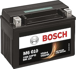Bosch M6 010 12 V 8 Ah 135 A EN Motosiklet Aküsü