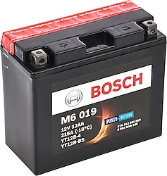 Bosch M6 019 12 V 12 Ah 215 A EN Motosiklet Aküsü
