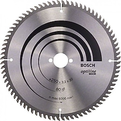 Bosch Optiline Wood 2608640660 250x30 mm 80 Diş Daire Testere Bıçağı