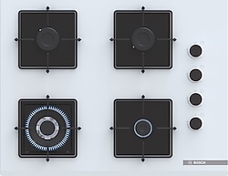 Bosch POH7C2P30O Wok Gözlü Beyaz Cam Ankastre Ocak