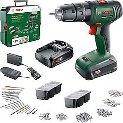 Bosch UniversalImpact 18 V Çift Akülü Darbeli Matkap + 241 Parça Aksesuar Seti