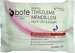 Bote Makeup 25'li Makyaj Temizleme Mendili