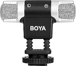 Boya BY-MM3 Çift Kafa Mini Stereo Mikrofon