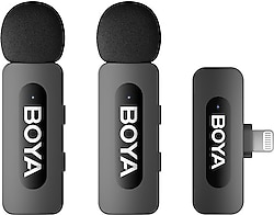 Boya BY-V3 2'li Lightning Girişli Kablosuz Yaka Mikrofonu