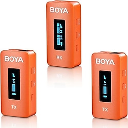 Boya BY-XM6-K2O Turuncu 2'li Kablosuz Yaka Mikrofonu
