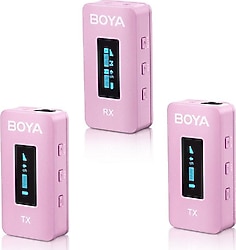 Boya BY-XM6-K2P Pembe 2'li Kablosuz Yaka Mikrofonu