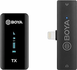 Boya BY-XM6-S3 Lightning Kablosuz Yaka Mikrofonu