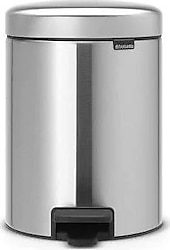 Brabantia Newicon Mat Çelik 5 lt Pedallı Çöp Kovası