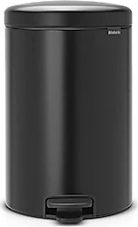 Brabantia Newicon Mat Siyah 20 lt Pedallı Çöp Kovası