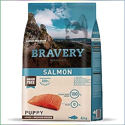 Bravery Somonlu 4 kg Orta ve Büyük Irk Yavru Köpek Maması