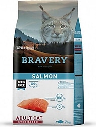 Bravery Tahılsız Kısırlaştırılmış Somonlu 7 kg Yetişkin Kedi Maması