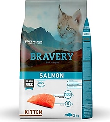 Bravery Tahılsız Somonlu 2 kg Yavru Kedi Maması