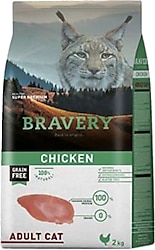Bravery Tahılsız Tavuklu 2 kg Yetişkin Kuru Kedi Maması