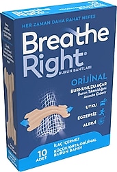 Breathe Right Orijinal Büyük Boy 10'lu Burun Bandı