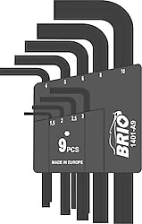 Brio 1.5 - 10 mm 9 Parça Kısa Alyan Anahtar Takımı