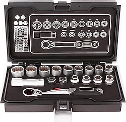 Brio 17 Parça 12 Köşe 10-24 mm Çok Amaçlı Lokma Seti