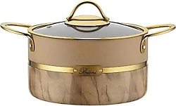 Brioni Selection Krem 22 cm Derin Granit Tencere
