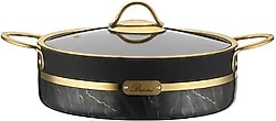 Brioni Selection Siyah 26 cm Basık Granit Tencere