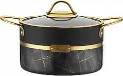 Brioni Selection Siyah 28 cm Derin Granit Tencere