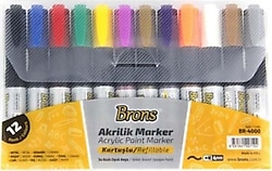 Brons BR-4000 12'li Akrilik Marker Kalem