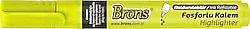 Brons BR-9220 Sarı Fosforlu Kalem