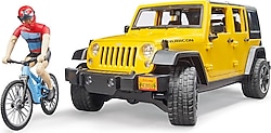 Bruder Jeep W. Rubicon & Bisiklet ve Sürücüsü BR02543