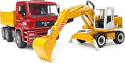 Bruder BR02751 Man Damperli Kamyon ve Liebherr Ekskavatör