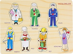 Bubu Ahşap Puzzle Meslekler