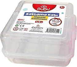 Bubu 1.4 lt Şeffaf Beyaz Beslenme Kabı