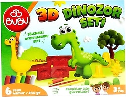 Bubu 3D Dinozorlar Oyun Hamuru Seti OH0012