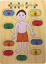 Bubu Ahşap Puzzle Vücudumuzu Tanıyalım 0084