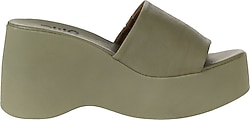 Bueno Shoes 01WY9000 Kadın Dolgu Topuklu Deri Terlik