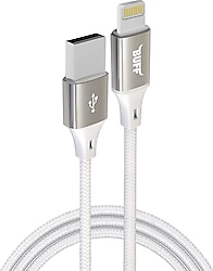 Buff BL71 1.2 m Beyaz USB to Lightning Şarj Kablosu