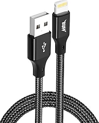 Buff BL71 1.2 m Siyah USB to Lightning Şarj Kablosu