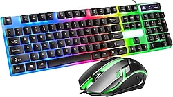Bugatek BGRGKMS RGB Kablolu Oyuncu Klavye Mouse Seti